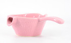 Pink Ceramic Gravy Sauce Boat Fat Separator Spout Handle 6 25  Vintage