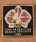 1993   1994 San Francisco Orchid Society Enamel Lapel Pins