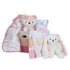 Lambs   Ivy Pink white 5-piece Luxury Infant   Newborn   Baby Gift Basket