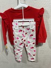 Cat   Jack Girls 2 Piece Love Sweatshirt And Heart Leggings Set Ast Sizes