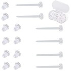 Plastic Earrings  200 Pcs Invisible Clear Post Studs For Sports  200pcs-flat