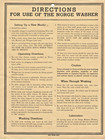 Vintage 1940s-50s Norge Wringer Washer washing Machine Directions For Use 