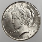 1926 P Philadelphia Mint Peace Silver Dollar  1 Anacs Ms 64 Soap Box