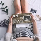 Baby Sonogram Picture Frame Countdown Weeks - Standard 4 x3  Ultrasound Photo   