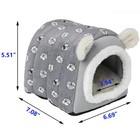 Grey Hedgehog Bed Cave Hideout Hamster Small Animals Warm House Accessories