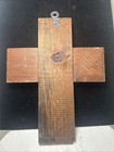 Vintage Mexican Folk Art Milagros Wood Cross