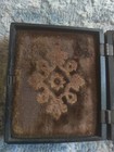 Antique 1850 Tintype Photo Case Still Life  Woman Folding Velvet  Hinged Case