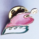 Vintage 1990 s Dillard Department Stores Employee Santa Hat Holiday Lapel Pin