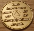 45 Year Alcoholics Anonymous Aa Founders Bronze Medallion Coin Sobriety Chip 