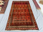 1940s Antique Afghan Baluchi Rug 5x9 Ft Hand Knotted Persian Style Tribal Carpet