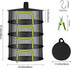 Herb Drying Rack-2ft Diameter 4 Layer Folding Mesh Hanging Basket Dryer Net W   