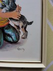 Vintage Kelita Framed Print Boots Young Boy And Puppy Kitsch Wall Art Retro