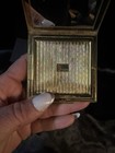 Vintage Elgin American Powder Compact Mirror Beautiful Gold Tone Mcm
