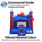 Commercial Inflatable Bounce House Stars Stripes Castle Kids Jumper And Blower