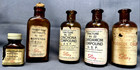 Eli Lilly Antique Medicine Bottle     Early Pharmacy Tinctures   Tablets Lot Of 5