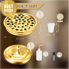 Communion Tray Set With Lid Cup Filler 100 Disposable Cups Golden