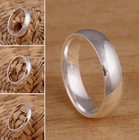 925 Sterling Silver  Solid Silver  Band Ring  Unisex  Plain Domed Band