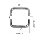 Metal Purse Frames  3 3  6pcs Kiss Lock Clasp Frame For Coin Bags Diy  Silver
