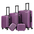 5-piece Set Luggage Hardside Lightweight Suitcase With Spinner Wheels Tsa Lock