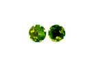 14k Solid Yellow Gold August Birthstone Round Stud Earrings 2mm-8mm Screw Back