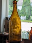  rare  Quart Orange Amber Detroit Brewing Blob Top Michigan Beer Bottle E h e Co