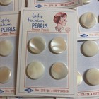 11 Cards Vintage Mother Of Pearl Buttons  Pearls Large Four Hole Mop Lot