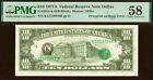 1977a  10 Federal Reserve Note Dallas Pmg 58 Overprint On Back Error