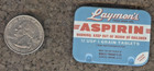 Vintage Advertising Medicine Laymon s Aspirin Tin 12 Tablet Size  Old Drug Store