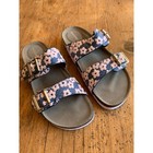 Madden Girl Pink Floral Double-buckle Slide Sandals