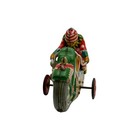 Vintage Tin Litho Clown Motorcycle Wind-up Toy W  Key Works     Made In Japan