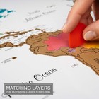 Scratch Off Map Of The World   Deluxe Watercolor Wanderlust Edition   Xl Size   