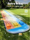 Sloosh Triple Water Slide With 3 Bodyboards  18ft Lawn Slip Water Splash Slide S