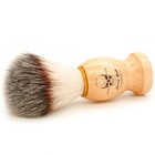Mens Shaving Brush Wood Handle Synthetic Nylon Lathering Wet Shave 4 3in