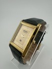 Gold Dial-vintage Seiko Slim Quartz Men   s Wrist Watch