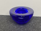 Kosta Boda Blue Contrast Sweden Handmade Art Glass Bowl 