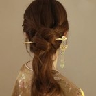 New Chinese Style Filigree Cloisonn   Butterfly Cloud Tassel  Enamel Hairpin