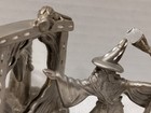Vintage Spoontiques Pewter Wizard Holding Staff With Crystal Ball-mirror-hm1533