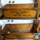 Rare Vintage antique Wooden Easton Pa Fruit   Produce Company Wood   Metal Crate