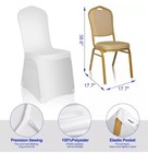 Emart 100pcs Spandex Chair Cover  White Seat Covers For Party Wedding Banquet