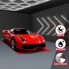 6pcs Interlocking Garage Floor Tiles Pvc Garage Tiles Flooring For Basement