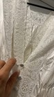 Vintage Miss Elaine Peignoir Nightgown Set White Lace Label Size Large  2 Piece