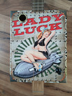 Weeklyhouse Cigar Box Guitar Acoustic Electric 3 String  Lady Luck 