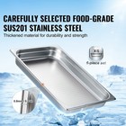 6 Pack 2 5  Steam Table Pan Hotel Food Prep Pan Full Size Stainless Steel