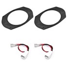 2x For Jeep Chrysler Dodge 6x9 To 6 5  Door Speaker Spacer Adapters Ring Harness