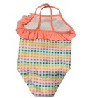 Cat   Jack Girls Swimsuit 3t One Piece Gingham Ruffle Strap Colorful Cute