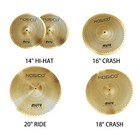 Low Volume Cymbal Pack Golden Mute Cymbal 14 hi-hat 16 crash 18 crash 20 ride   