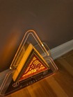 Vintage Blatz Beer Clock Lighted  Sign Pool Cue Triangle 