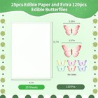 Edible Paper  Frosting Sheets A4 Size With 120pcs A4-2  White butterflies 
