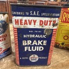 Lot Of 6 Vintage Oil   Brake Fluid Cans Good Pieces Riley Bros  Royal  Permatex