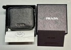 Prada Black Saffiano Leather Contact Lens Case W  Mirror New W  Box